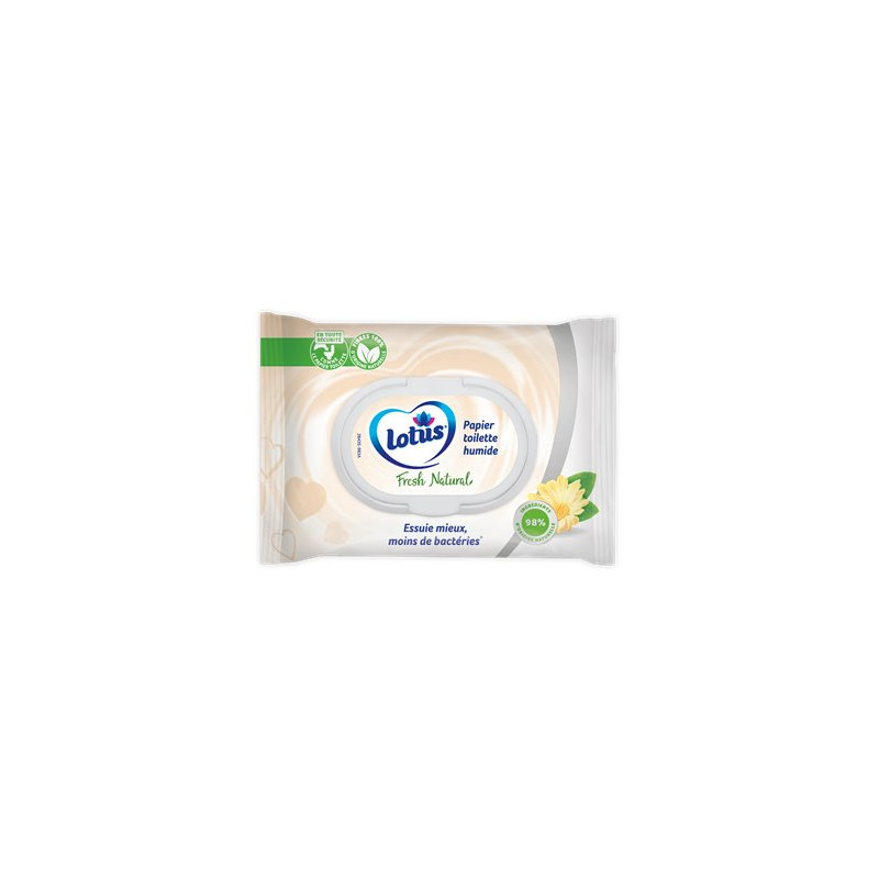 Papier toilette humide Lotus Fresh natural - x42 Papier toilette humide Lotus Fresh natural - x42