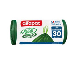 Sacs poubelle 30L Alfapac Ultra résistant Coulissac - x20