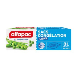 40 sacs congélation Alfapac avec lien Moyen modèle