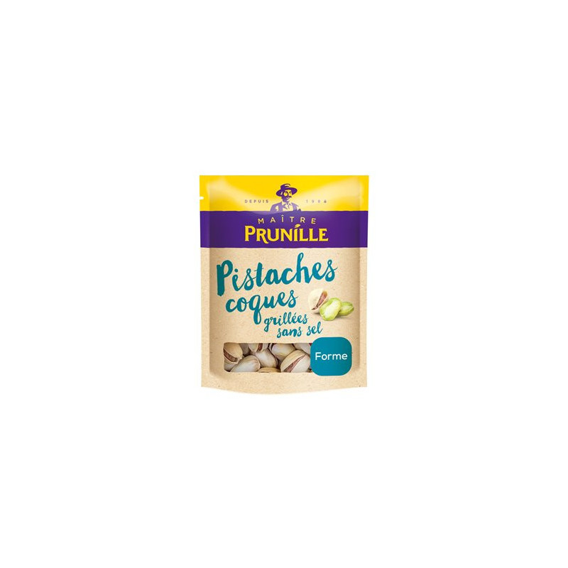 Pistaches Maître Prunille Coques grillées sans sel -160g