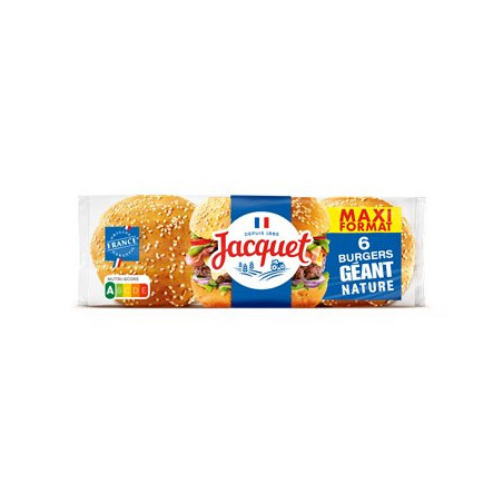 Burger Géant Jacquet Nature x6 - 495g