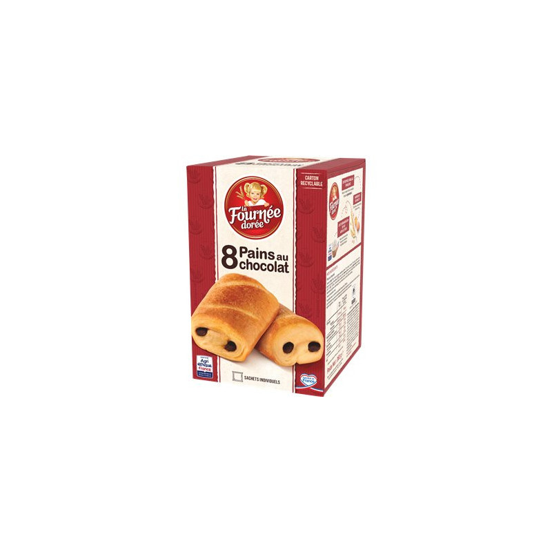 Pains au chocolat Fournée Dorée Beurre frais x8 - 360g