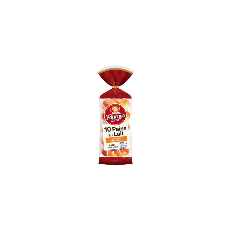Pains au lait La Fournée Dorée Aux oeufs frais - x10 - 350g