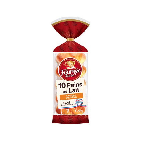 Pains au lait La Fournée Dorée Aux oeufs frais - x10 - 350g