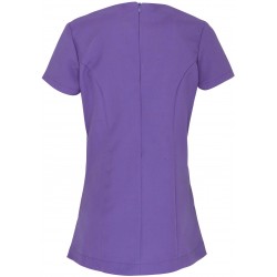 Tunique violet bande satinée polyester zippée au dos marque premier PR690