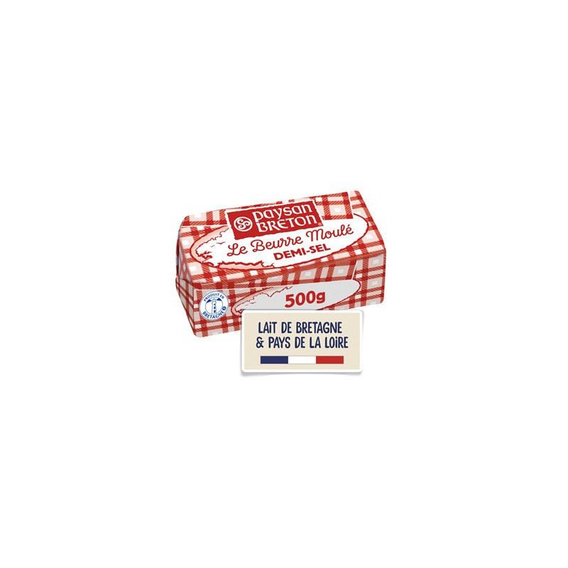 Beurre Moulé Paysan Breton Demi-sel - 80% MG - 500g