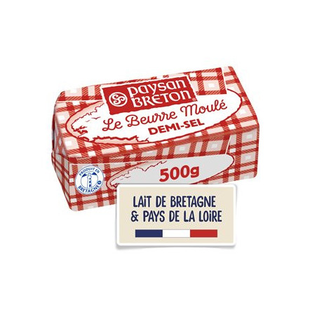Beurre Moulé Paysan Breton Demi-sel - 80% MG - 500g