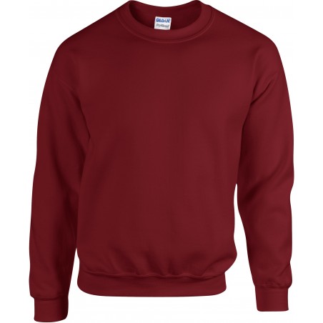 sweat gildan rouge grenat manches longues col rond tailles S à XXL