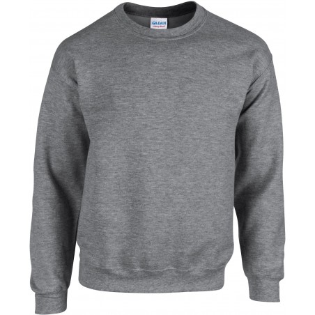 sweat gildan gris vintage manches longues col rond tailles S à XXL