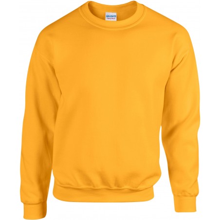 sweat gildan couleur jaune d'or manches longues col rond tailles S à XXL