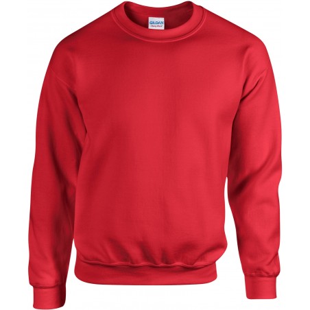 sweat gildan couleur rouge manches longues col rond tailles S à 5XL