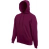 sweat capuche bordeaux sans fermeture éclair poche devant fruit of the loom