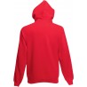 sweat capuche rouge sans fermeture éclair poche devant fruit of the loom